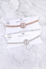 BIG RECTANGLE RHINESTONE 3 ROW CHOKER NECKLACE