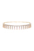 CUBIC ZIRCONIA BAGUETTE PIANO CHOKER NECKLACE