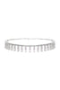CUBIC ZIRCONIA BAGUETTE PIANO CHOKER NECKLACE