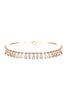 TEARDROP RHINESTONE STATION CHOKER NECKLACE