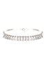 TEARDROP RHINESTONE STATION CHOKER NECKLACE