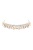 RHINESTONE 4 LINE GRADUAL CHOKER NECKLACE