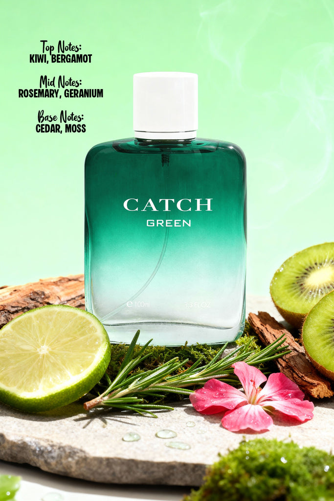 CATCH GREEN SPRAY PERFUME EAU DE TOILETTE FOR MEN - 100ML/3.3 FL.OZ.