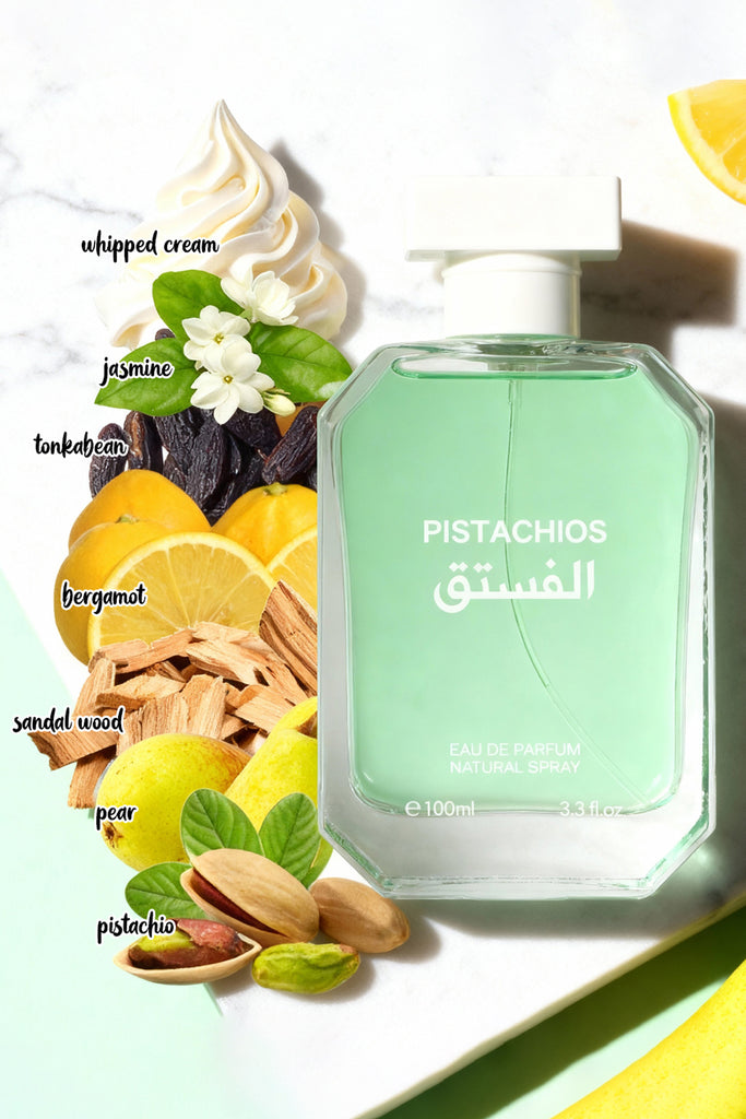 PISTACHIOS SPRAY PERFUME EAU DE PARFUM FOR MEN AND WOMEN - 100ML/3.3 FL.OZ.