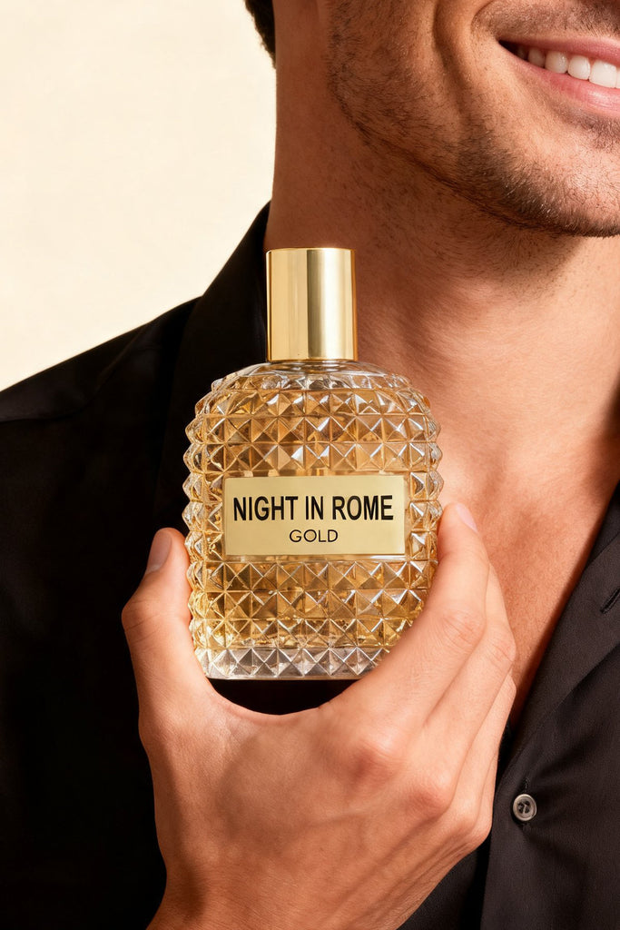 NIGHT IN ROME GOLD SPRAY PERFUME EAU DE PARFUM FOR MEN - 100ML/3.3FL.OZ.