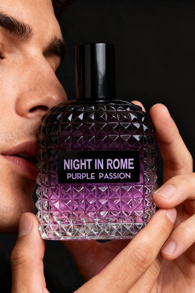 NIGHT IN ROME PURPLE PASSION SPRAY PERFUME EAU DE PARFUM FOR MEN - 100ML/3.3FL.OZ