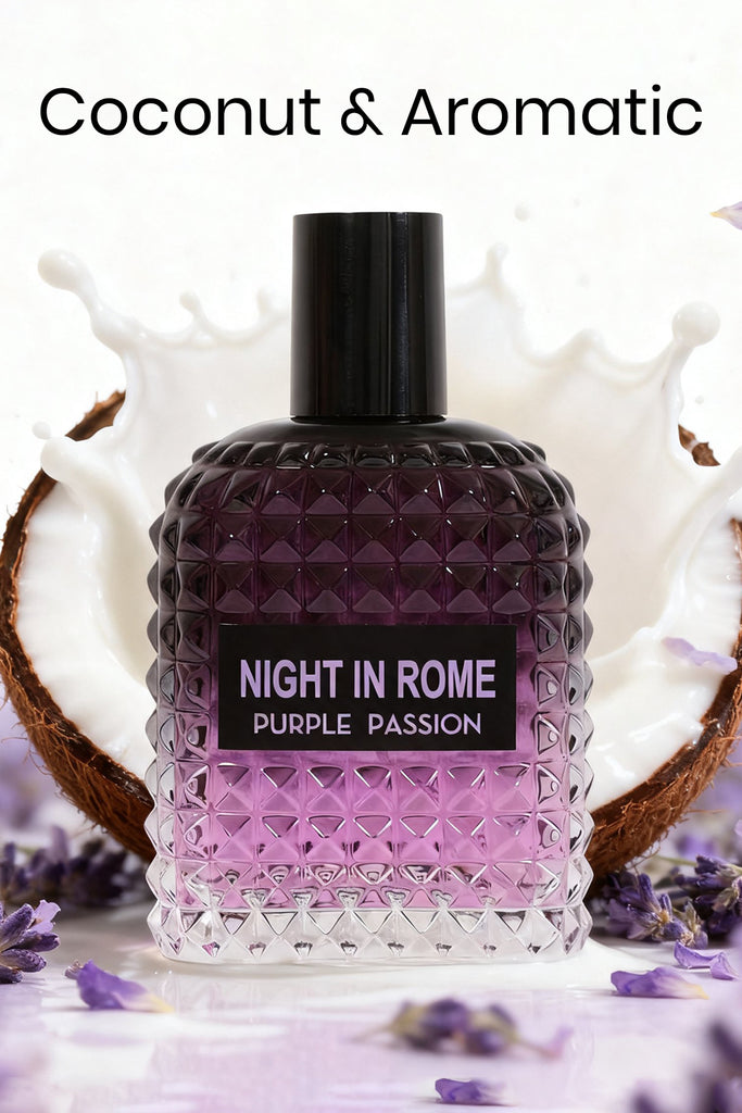 NIGHT IN ROME PURPLE PASSION SPRAY PERFUME EAU DE PARFUM FOR MEN - 100ML/3.3FL.OZ