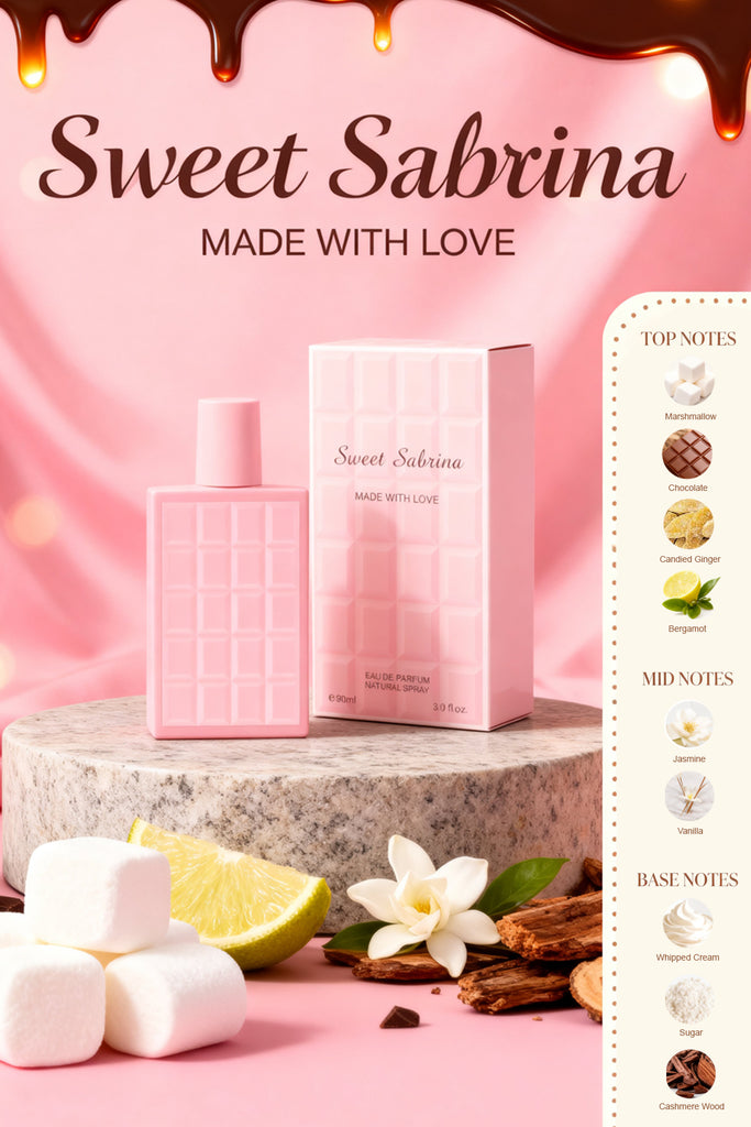 SWEET SABRINA MADE WITH LOVE SPRAY PERFUME EAU DE PARFUM FOR WOMEN - 90ML/3.0FL.OZ.