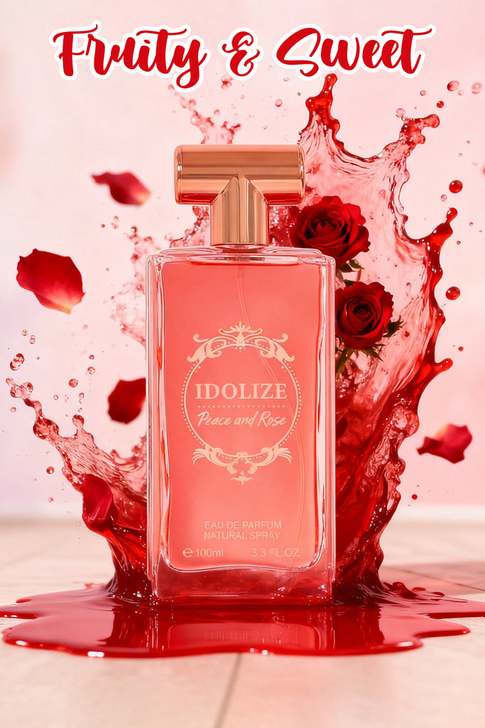 IDOLIZE PEACE AND ROSE SPRAY PERFUME EAU DE PARFUM FOR WOMEN - 100ML/3.3FL.OZ.