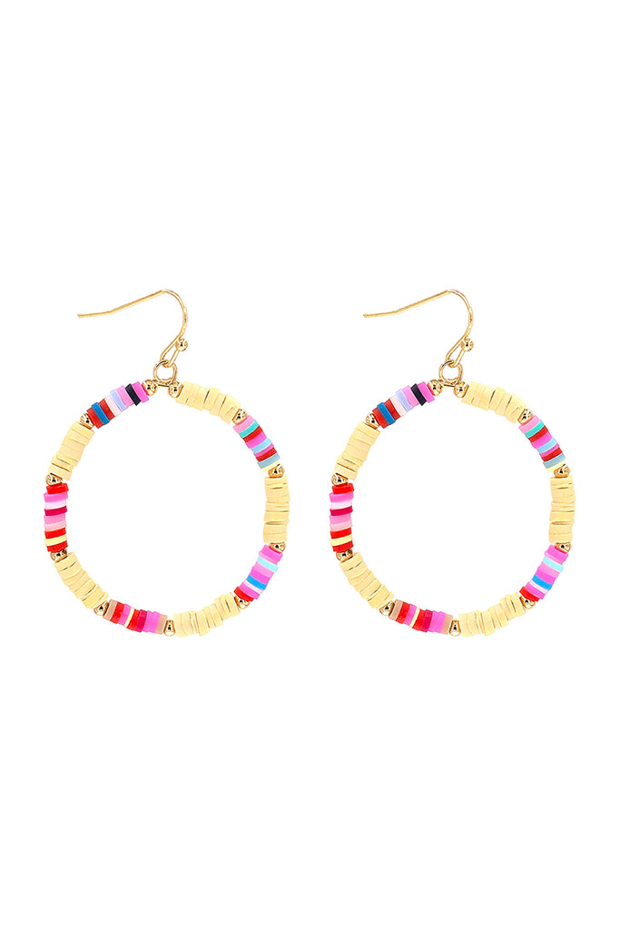 26876 - 35MM RUBBER DISC HOOK EARRINGS