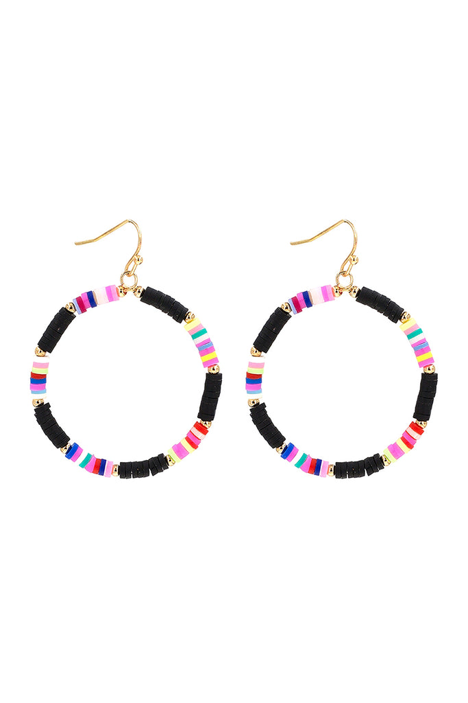 26876 - 35MM RUBBER DISC HOOK EARRINGS