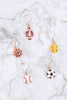 SOCCER BALL EPOXY SPORTS DANGLE HOOK EARRINGS