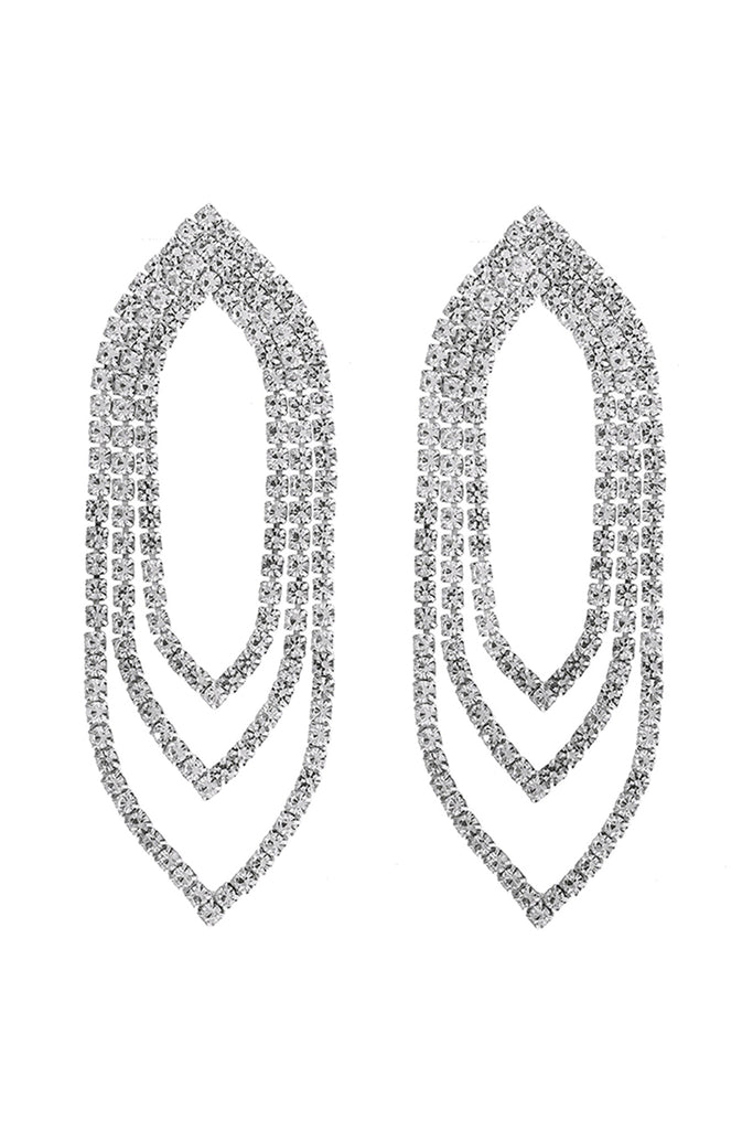 RHINESTONE MOROCCAN DRAPED EARRINGS