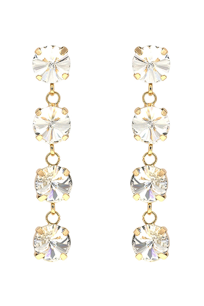 FOUR RHINESTONE DANGLING EARRINGS