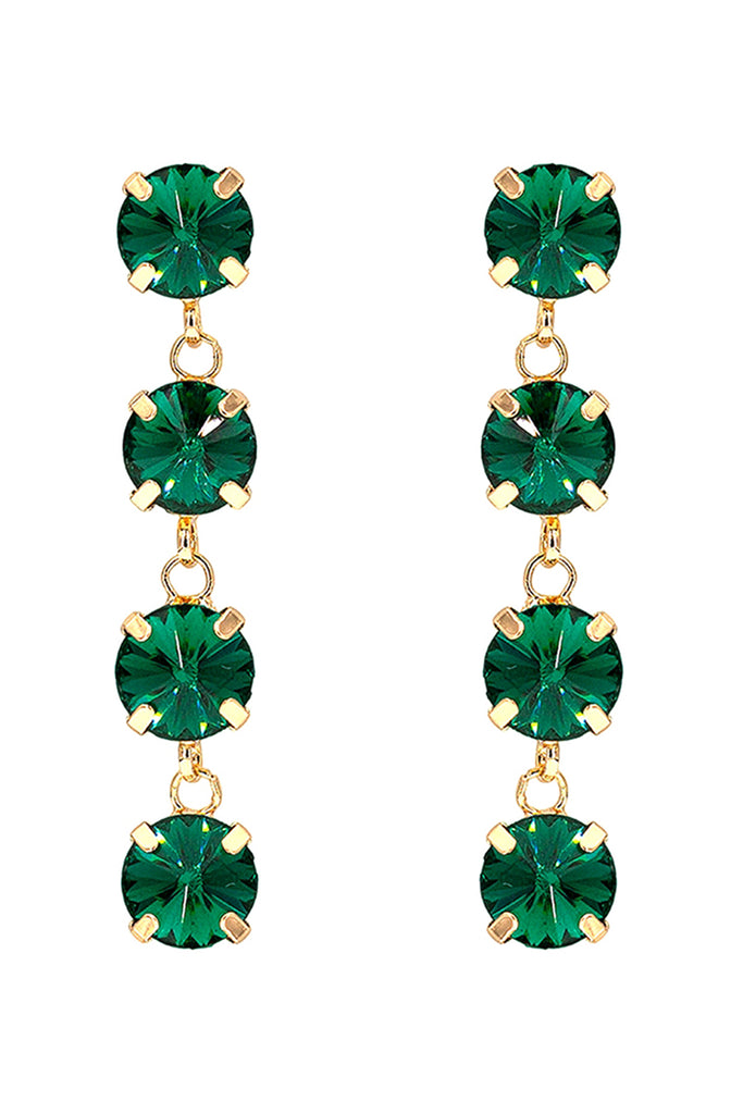 FOUR RHINESTONE DANGLING EARRINGS