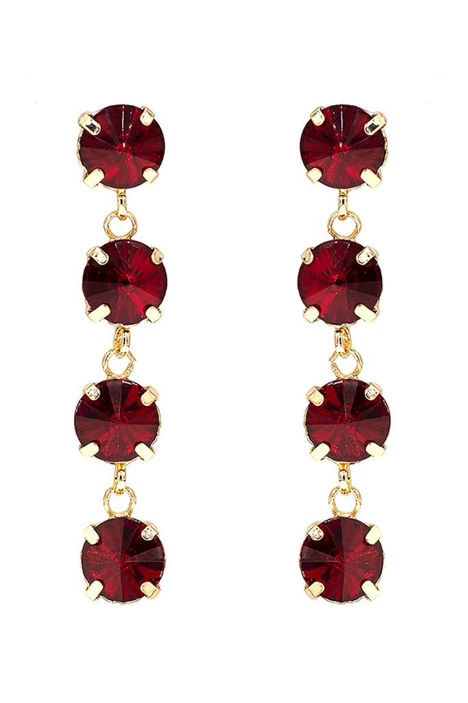 FOUR RHINESTONE DANGLING EARRINGS – Riah Fashion