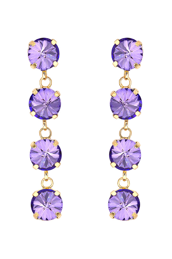 FOUR RHINESTONE DANGLING EARRINGS – Riah Fashion