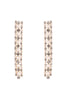 RHINESTONE PEARL LINE DROP EARRINGS