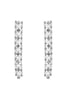 RHINESTONE PEARL LINE DROP EARRINGS