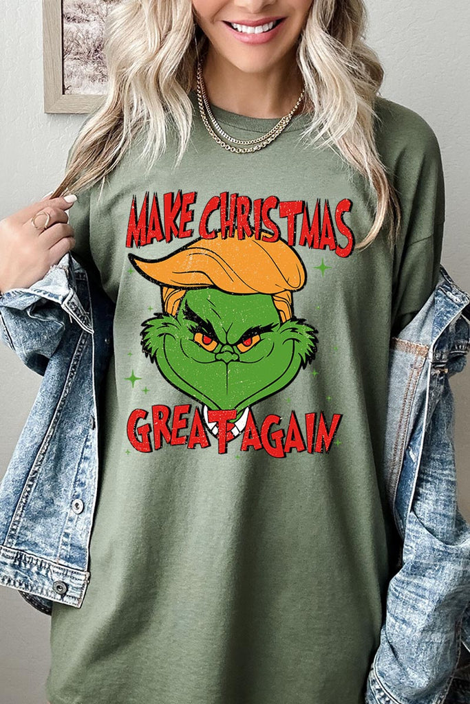 Make Christmas Great Again Trump Graphic Heavy Cotton Tee