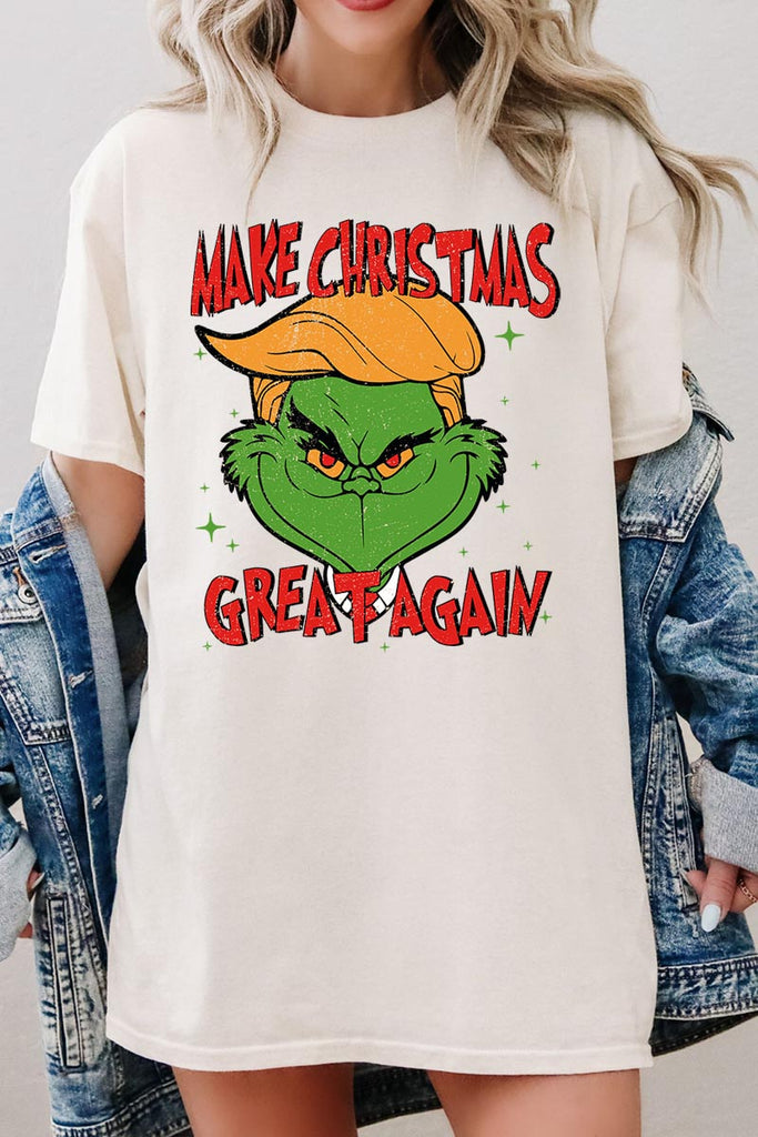 Make Christmas Great Again Trump Graphic Heavy Cotton Tee