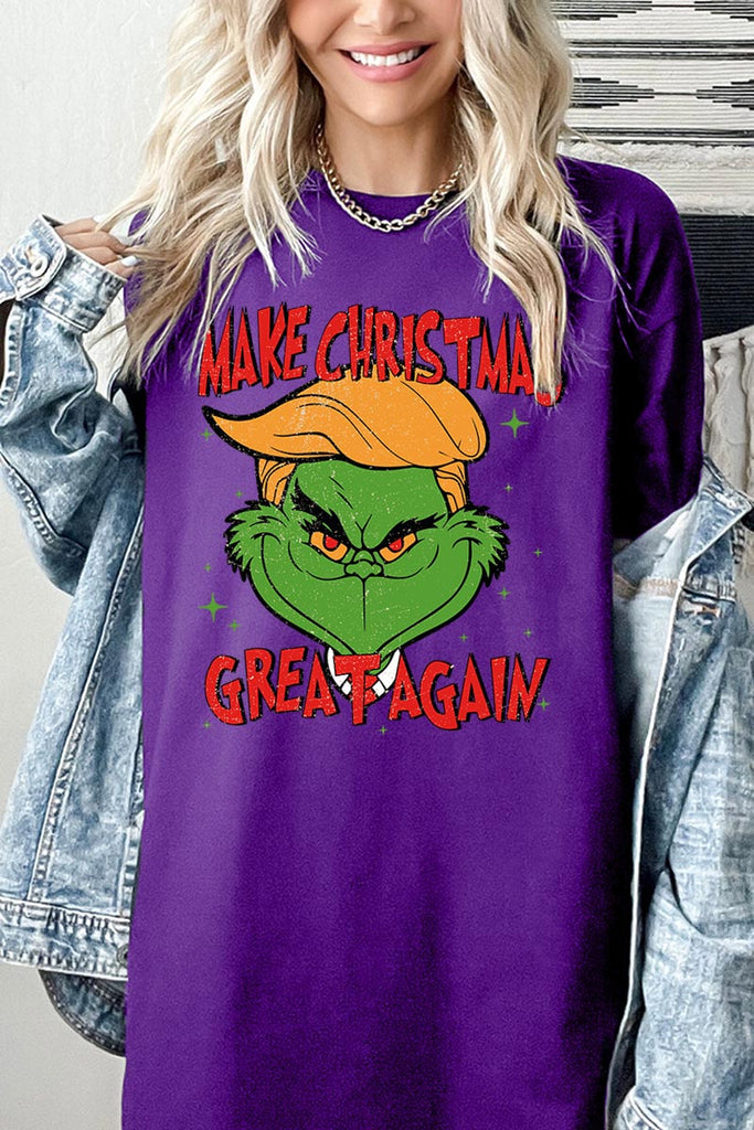 Make Christmas Great Again Trump Graphic Heavy Cotton Tee