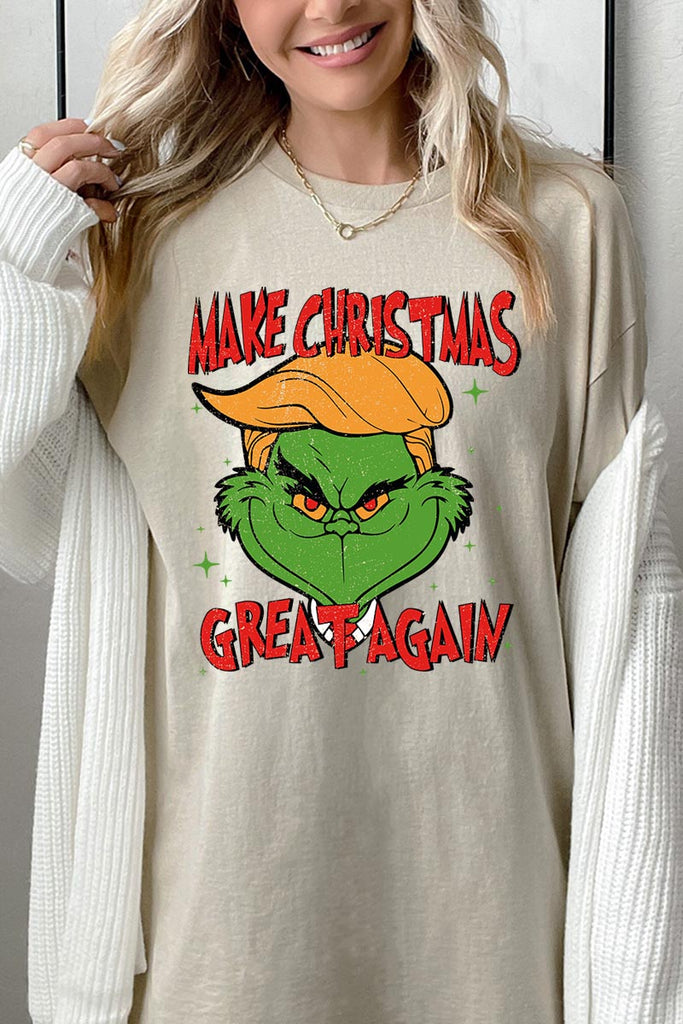 Make Christmas Great Again Trump Graphic Heavy Cotton Tee