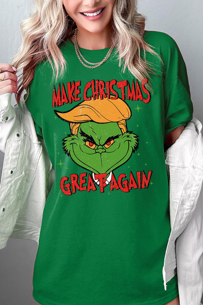 Make Christmas Great Again Trump Graphic Heavy Cotton Tee