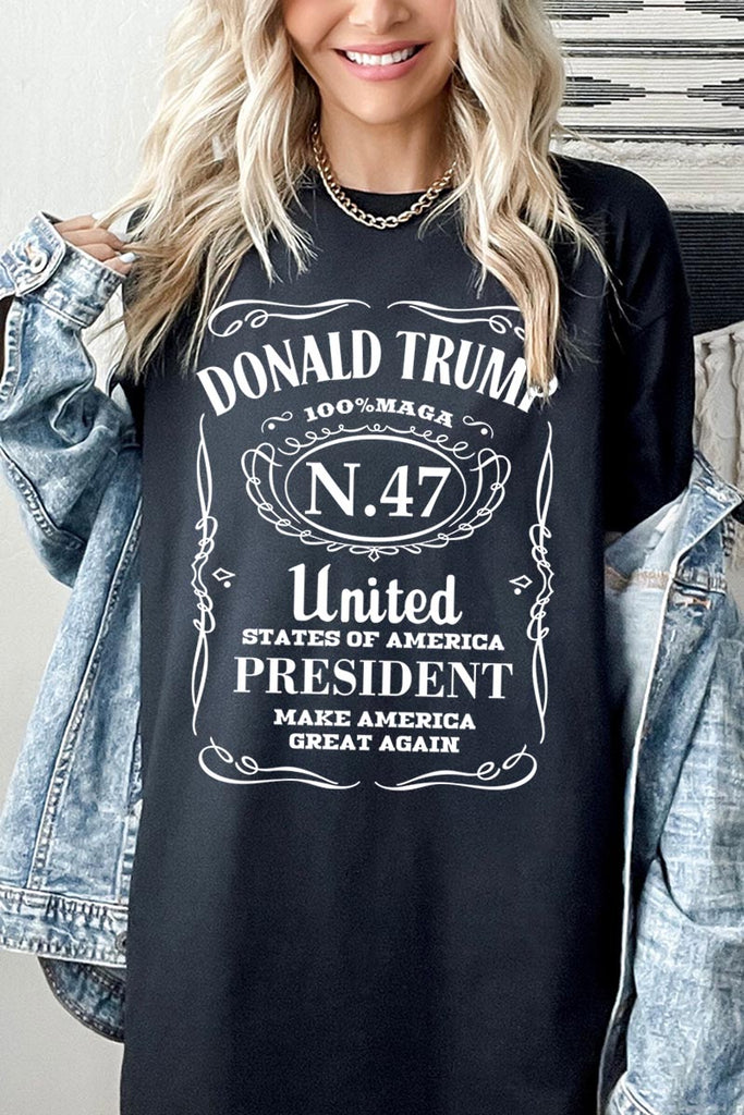 Donald Trump USA President 47 MAGA Graphic Heavy Cotton Tee