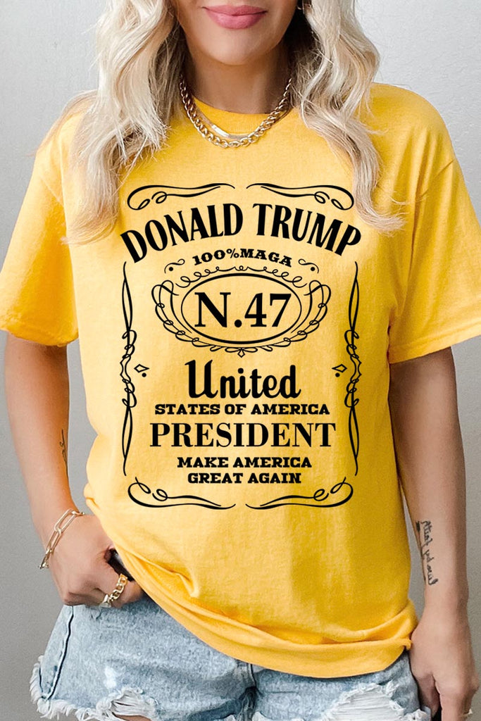 Donald Trump USA President 47 MAGA Graphic Heavy Cotton Tee