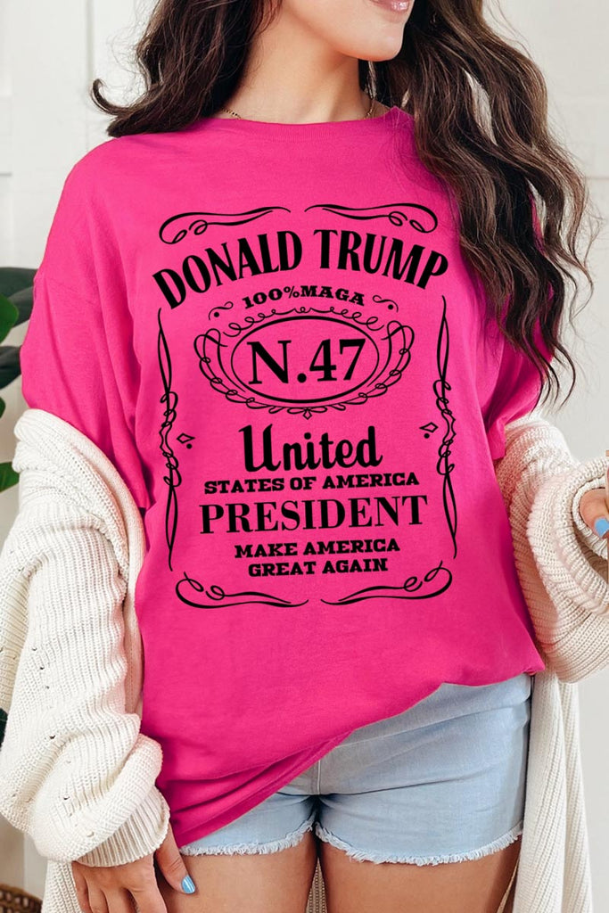 Donald Trump USA President 47 MAGA Graphic Heavy Cotton Tee