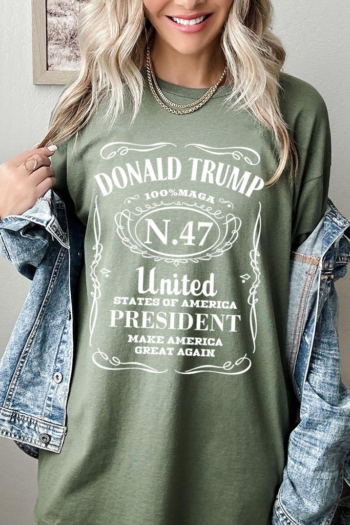 Donald Trump USA President 47 MAGA Graphic Heavy Cotton Tee