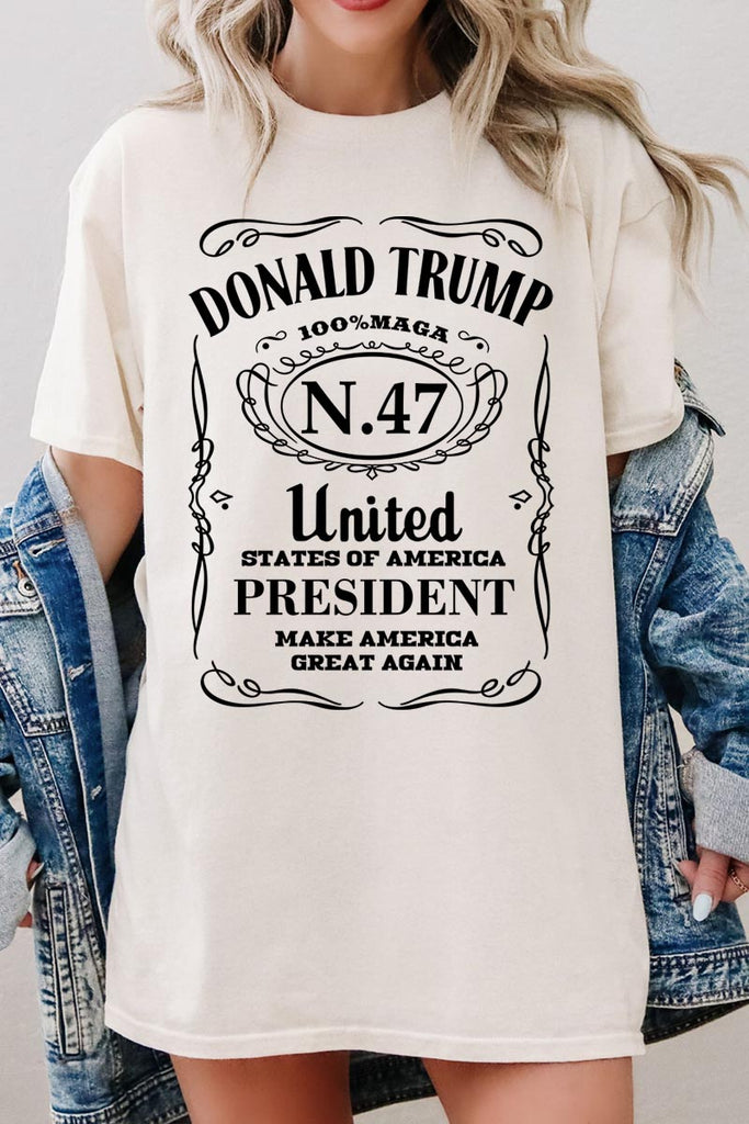 Donald Trump USA President 47 MAGA Graphic Heavy Cotton Tee