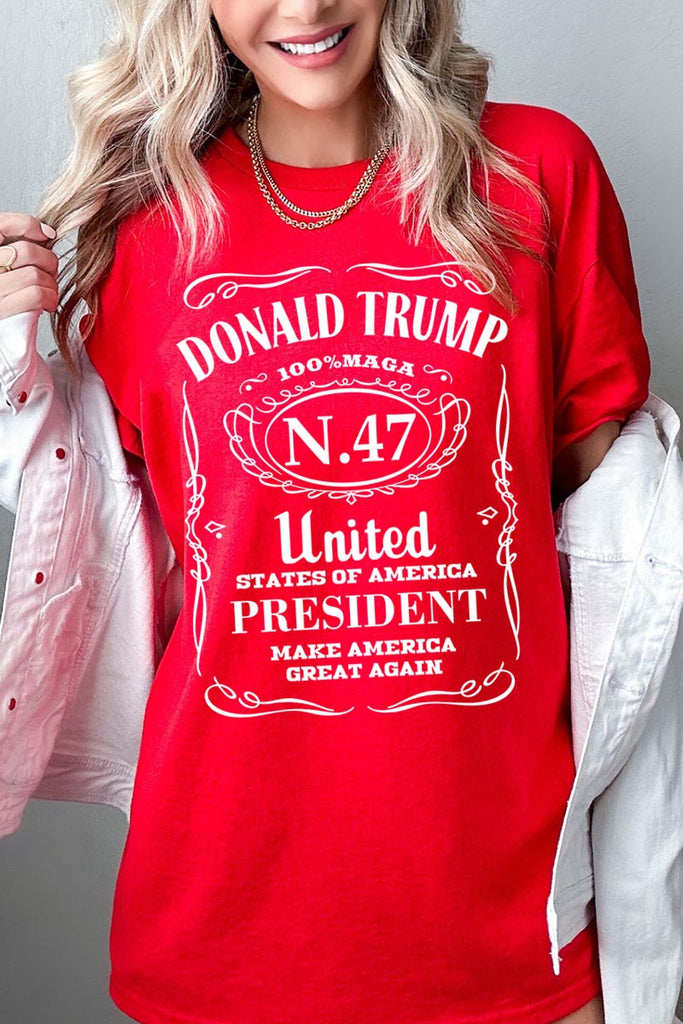 Donald Trump USA President 47 MAGA Graphic Heavy Cotton Tee