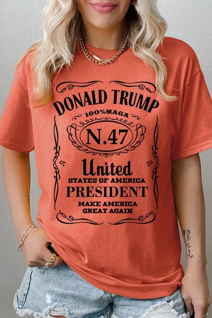 Donald Trump USA President 47 MAGA Graphic Heavy Cotton Tee