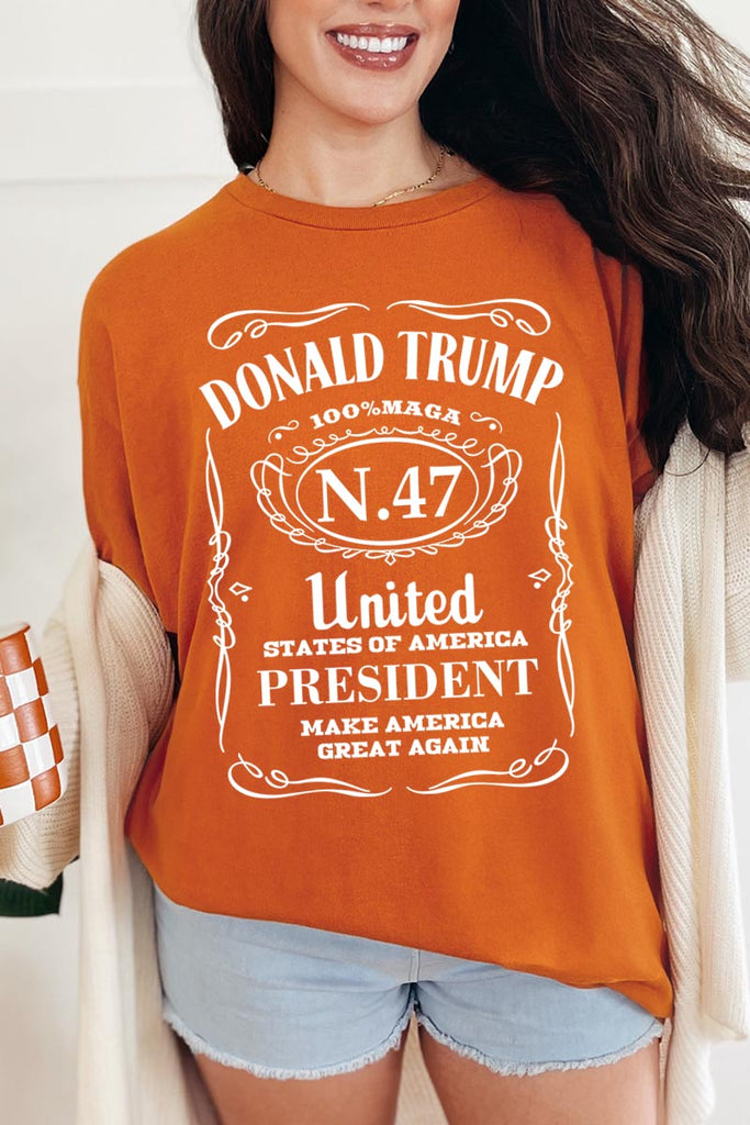 Donald Trump USA President 47 MAGA Graphic Heavy Cotton Tee