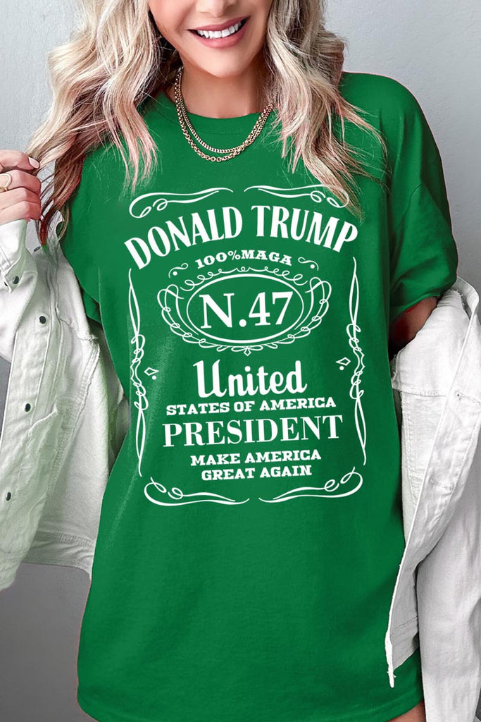Donald Trump USA President 47 MAGA Graphic Heavy Cotton Tee
