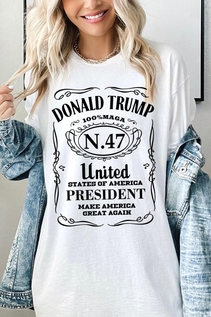 Donald Trump USA President 47 MAGA Graphic Heavy Cotton Tee