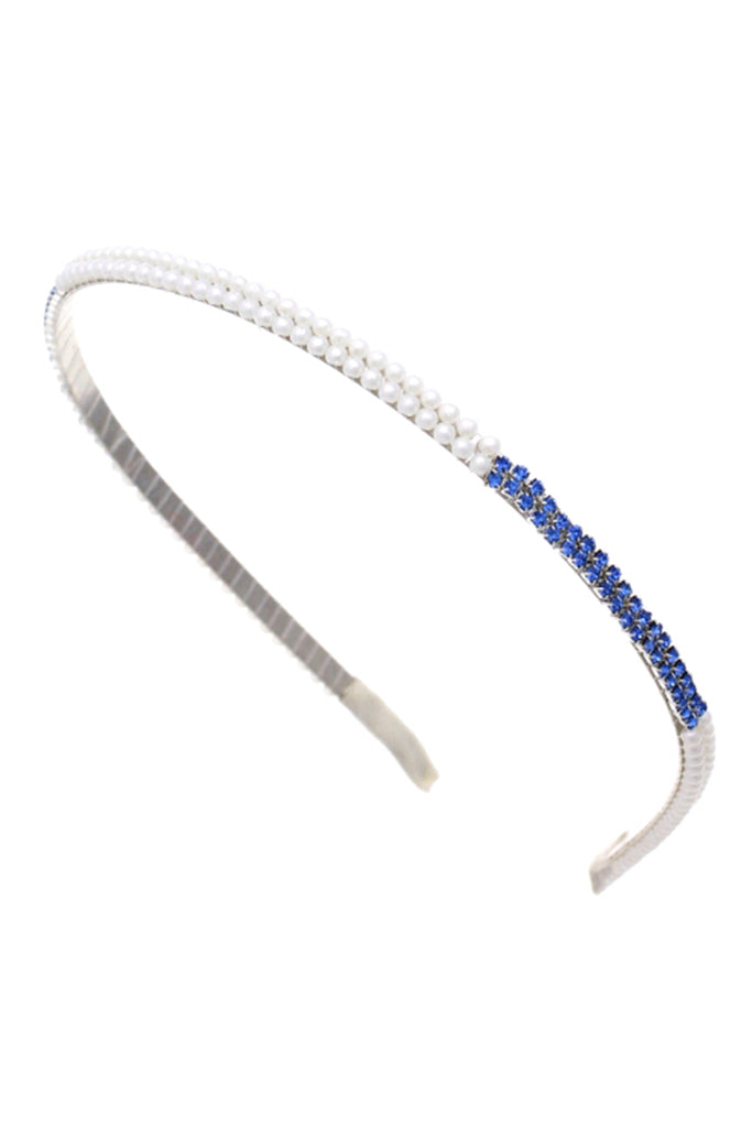 PEARL HEADBAND W/ RHINESTONE