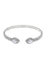RHINESTONE PEAR SHAPE CUBIC ZIRCONIA 2 LINE CUFF BRACELET