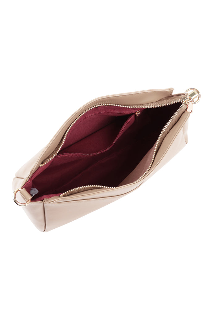 CONVERTIBLE LEATHER CROSSBODY/POUCH BAG