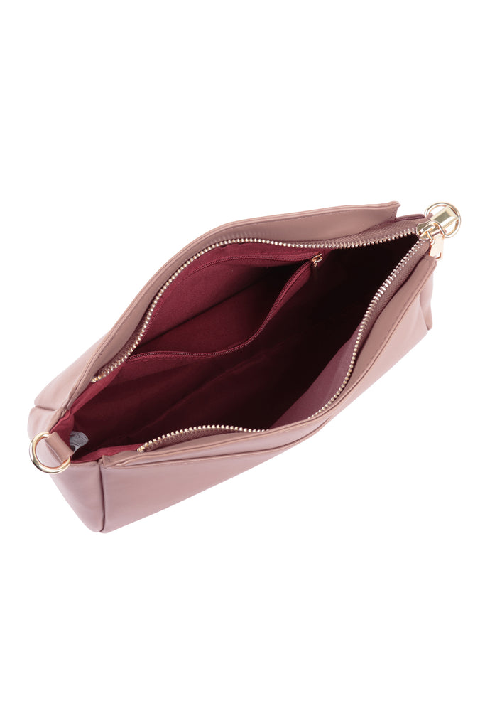 CONVERTIBLE LEATHER CROSSBODY/POUCH BAG