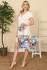 TROPICAL BIRD PRINT TOTE BAG WITH MATCHING WALLET