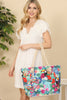 TROPICAL BIRD PRINT TOTE BAG WITH MATCHING WALLET