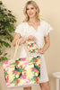 TROPICAL BIRD PRINT TOTE BAG WITH MATCHING WALLET