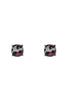 CUSHION CUT GLASS STUD EARRINGS