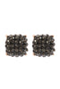 PAVE RHINESTONES EPOXY STUD EARRINGS
