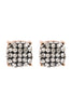 PAVE RHINESTONES EPOXY STUD EARRINGS