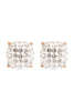 PAVE RHINESTONES EPOXY STUD EARRINGS