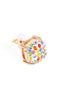 PAVE RHINESTONES EPOXY STUD EARRINGS